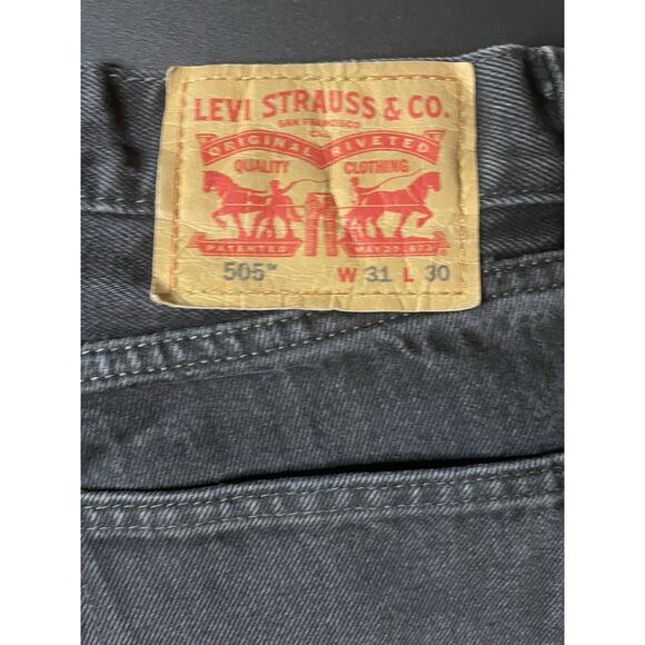 Levis 505 Black Jeans 31x30 - Picture 3 of 6